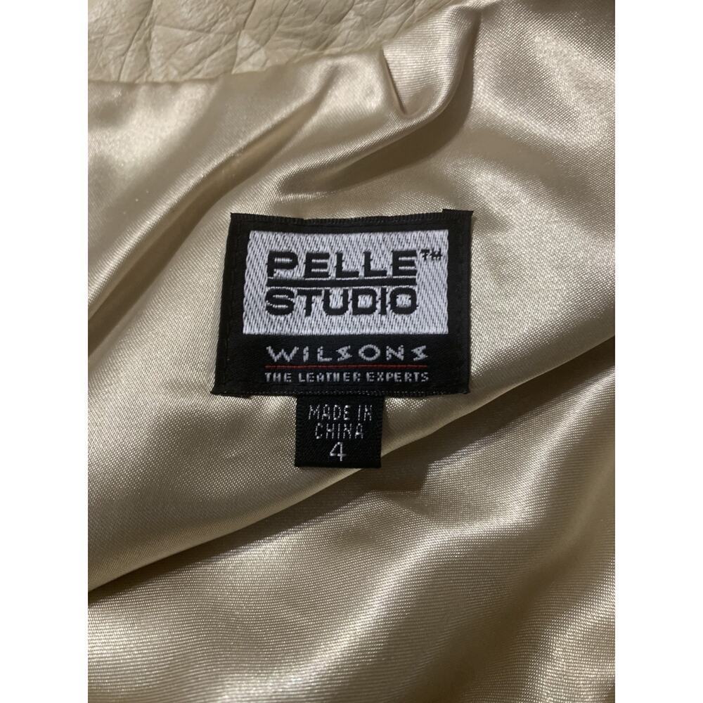 Pelle Studios Wilson's leather Skirt Camel Pencil Size 4 NWT Career Office Flaw - Picture 7 of 12